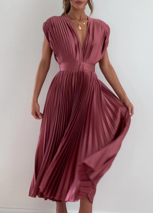 Elive™ - Heavenly Elegance Maxi Dress with Sleeves