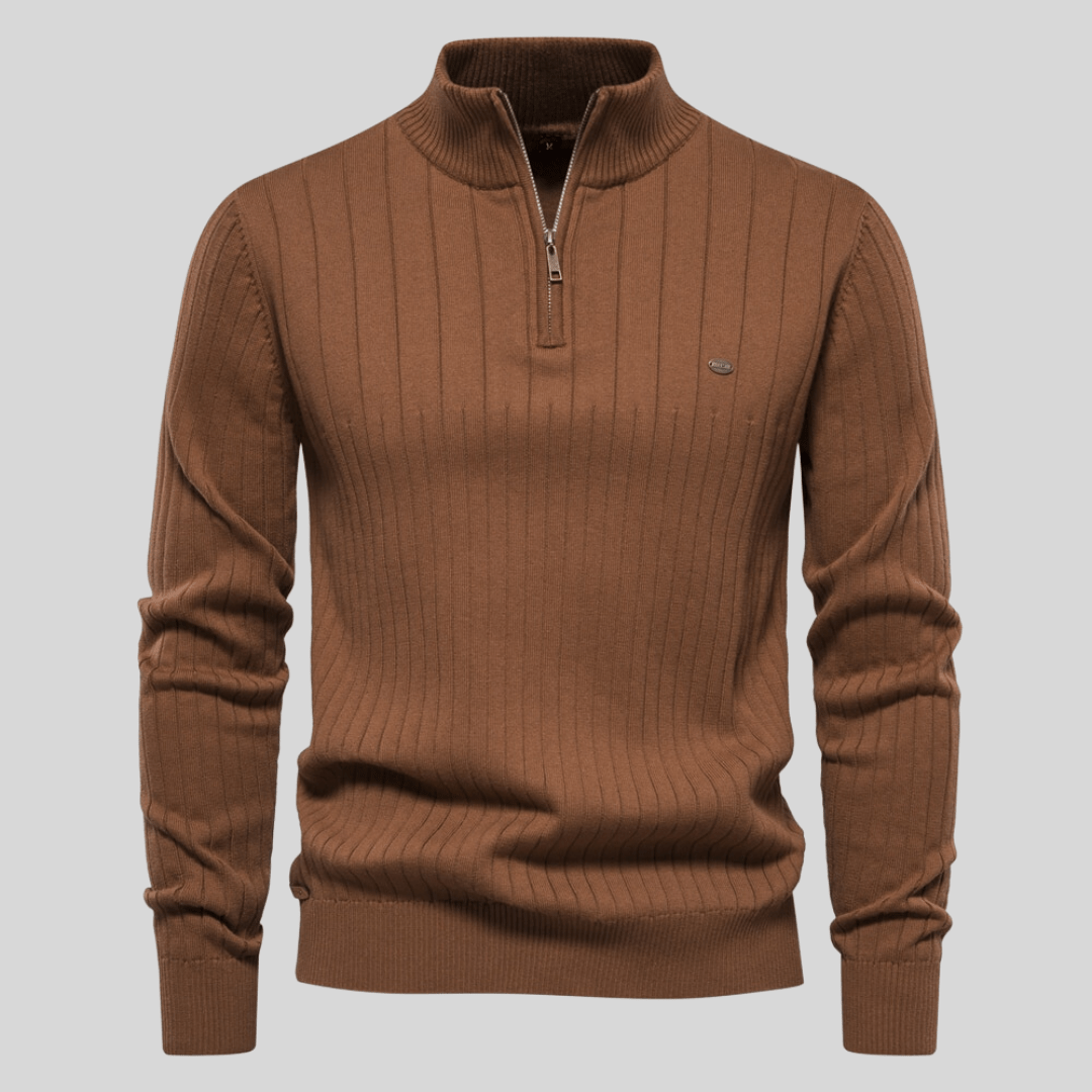 Aziel™ | Knitted Zip-Up Sweater