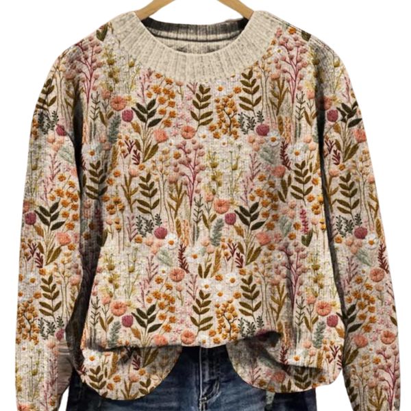 Liva™ | Sweater with Embroidered Flowers